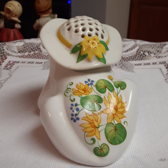 Frog Figurine Potpourri Scent Holder Spring Time - Picture 2 of 3